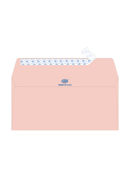 FIS Laid Paper Envelopes Peel & Seal, 4.48 x 9 inch, 25 Pieces, Pink