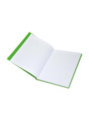 FIS Neon Hard Cover Single Line Notebook Set, 5 x 100 Sheets, A4 Size, FSNBA4N230, Parrot Green