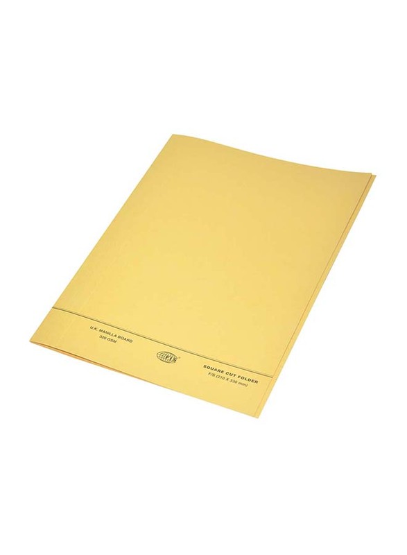 إف آي إس 50-قطعة O-Fastener مجموعة مجلدات مربعة الشكل ، 320GSM ، مقاس F / S ، FSFF7YL ، أصفر