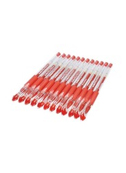 Artline 12-Piece Softline 1700 Gel Pen Set with Rubberised Soft Grip, ARBN1700RE, 0.7mm, Red
