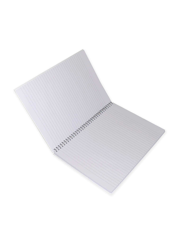 FIS Dolphin Design Spiral Hard Cover Notebook, 5 x 96 Sheets, A4 Size, FSNBSHCA496-DOL1, White