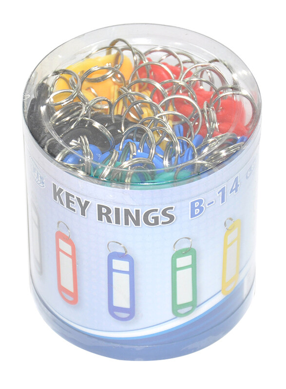 FIS Key Rings, 50 Pieces, FSKCB-14, Assorted Colours