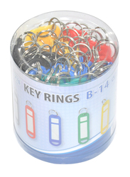 FIS Key Rings, 50 Pieces, FSKCB-14, Assorted Colours