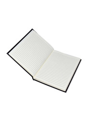 FIS Italian Ivory Paper Notebook with Bonded Leather, 196 Pages, 70 GSM, A5 Size, FSNBHCA5IVBL, Black