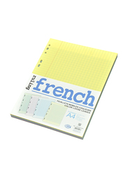 FIS French Ruling Loose Leaves Papers, 100 Sheets, A4 Size, FSPAFRA41004C, White