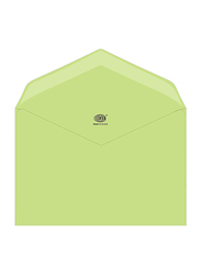 FIS Executive Laid Paper Envelopes Glued, 4.72 x 7.28 inch, 25 Pieces, Green