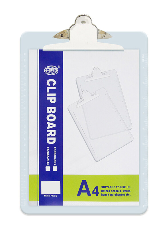 

FIS Acrylic Clip Boards, A4 Size, FSCB8043LBL, Light Blue