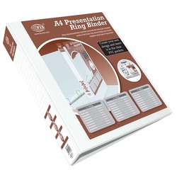 FIS 3D Ring Presentation Binder, A4 Size, 50mm Ring Size, 3 Inch Spine, FSBD350DPB, White