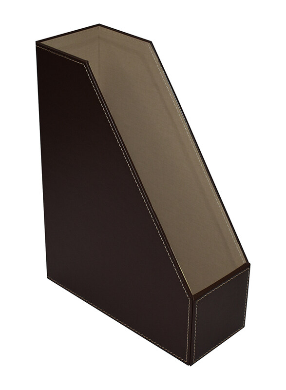 

FIS Italian PU A4 Magazine Holder, FSDSMAGHOA4DBR, Dark Brown