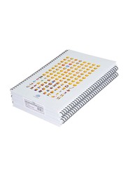 FIS Spiral Hard Cover Single Line Notebook Set, 5 x 100 Sheets, A4 Size, FSNBSA41904, Multicolour