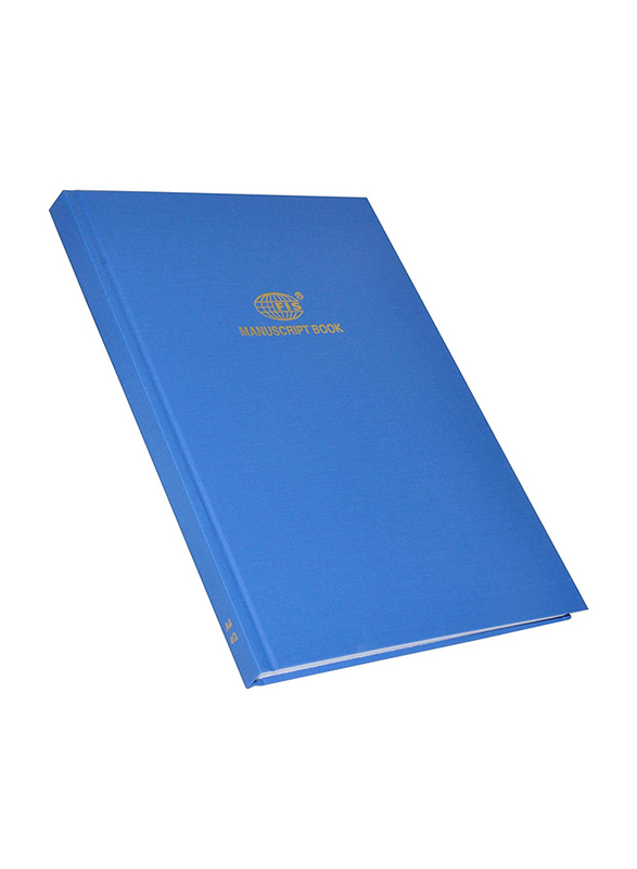 FIS Manuscript Notebook, 8mm Single Ruled, 4 Quire, 5 x 192 Sheets, A4 Size, FSMNA44Q, Blue