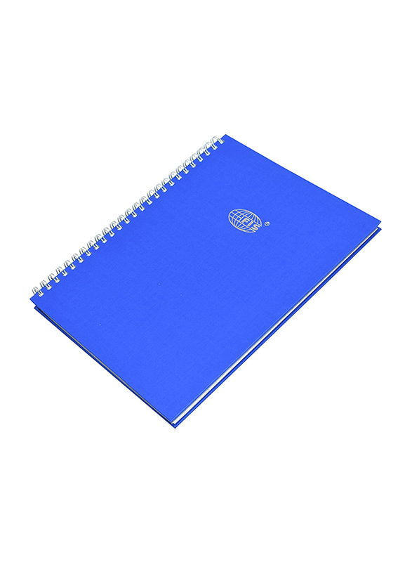 FIS Spiral Manuscript Notebook Set, 8mm Single Ruled, 2 Quire, 5 x 96 Pages, B5 Size, FSMNB52QSB, Blue