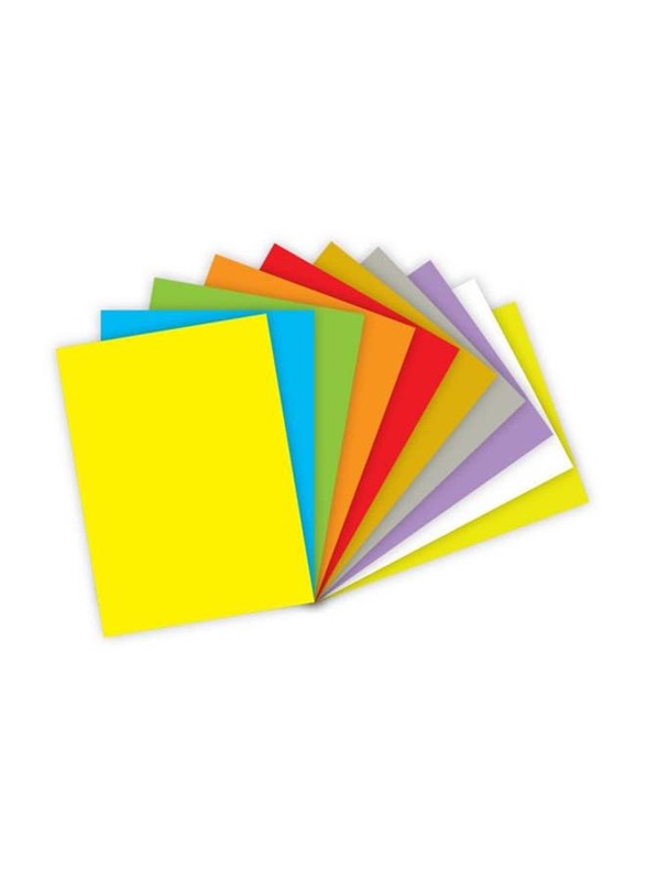 FIS 10 Assorted Colored Cards, 100 Piece, 160GSM, 70 x 100cm, FSCH1607010010C, Multicolor