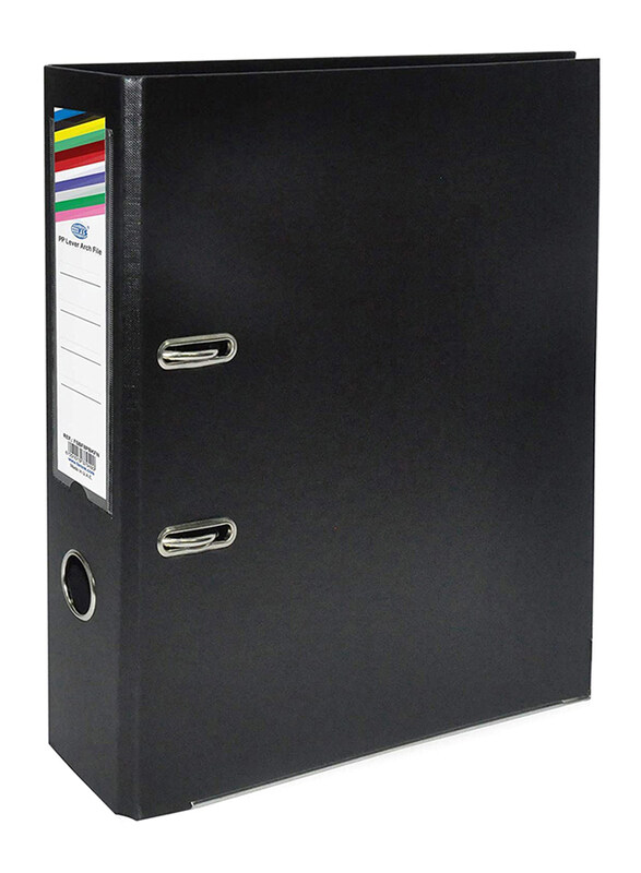 

FIS PP Box File Folder with Fixed Mechanism Lock, 210 x 330mm, 24 Pieces, FSBF8PBKFN, Black