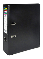 FIS PP Box File Folder with Fixed Mechanism Lock, 210 x 330mm, 24 Pieces, FSBF8PBKFN, Black