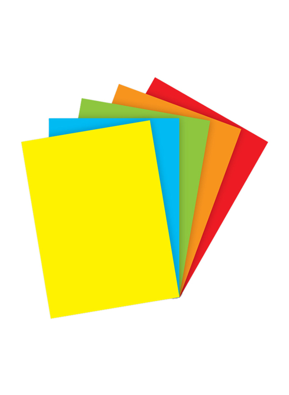 FIS Coloured Cards, 100 Pieces, A4 Size, FSCH160212975C, Multicolour