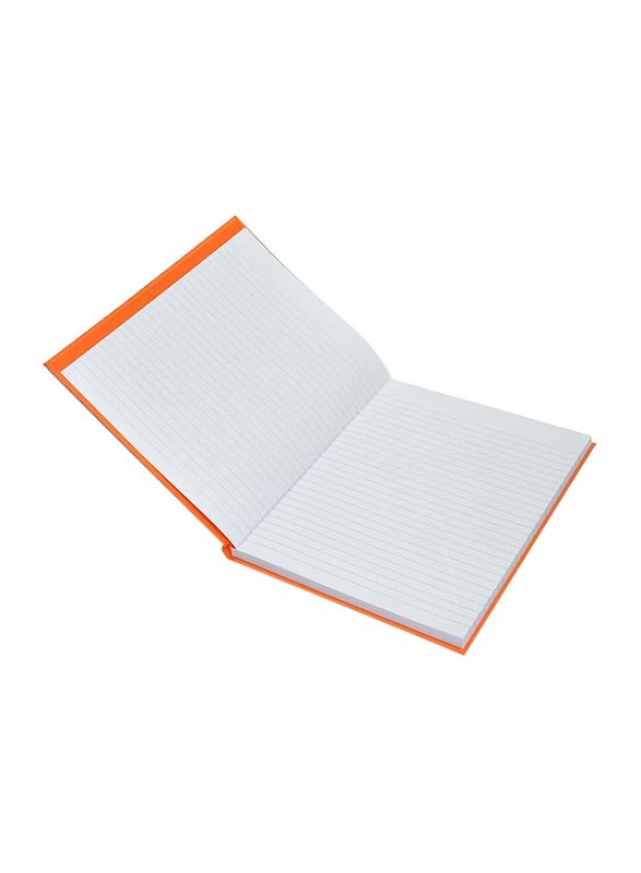 FIS Neon Hard Cover Single Line Notebook Set, 10 x 8 inch, 5 Piece x 100 Sheets, FSNB108N240, Saffron Orange