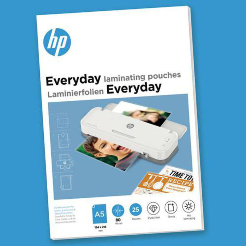 

HP Everyday Laminating Pouch, A5 Size, 80 Micron, 25 Pieces, OLLM9155, Clear