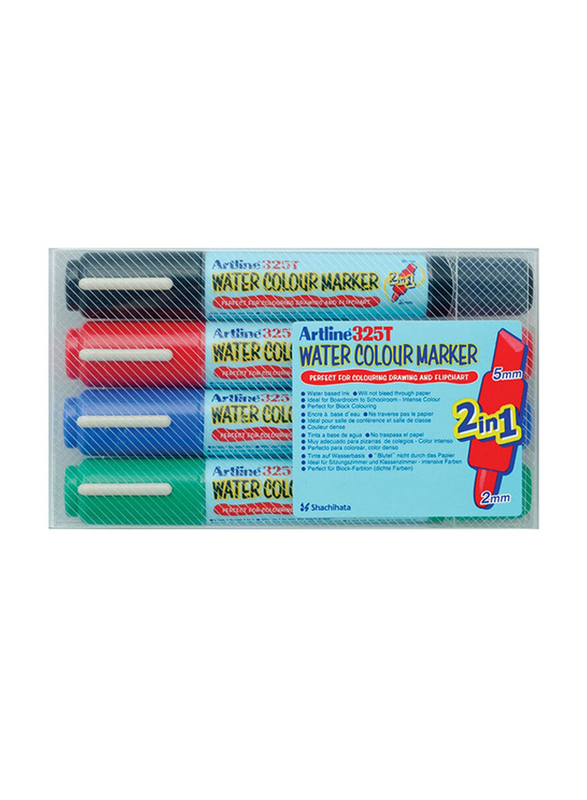 Artline 325T Water Colour Markers, 4 Pieces, Assorted