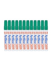 Artline 12-Piece White Board Marker Set, 2.0-5.0mm, ARMK509GR, Green