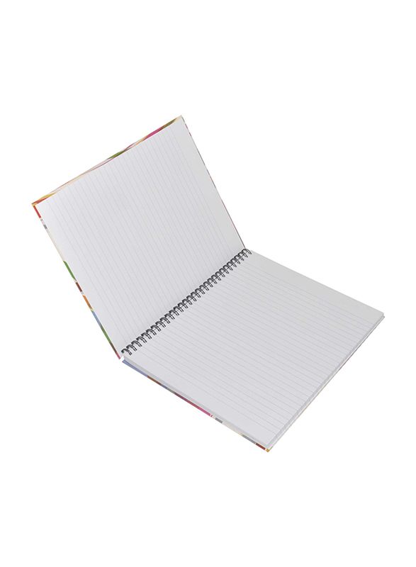 FIS Light Design Spiral Hard Cover Notebook, 100 Sheets, 5 Piece, LINBS1081001402, Multicolour