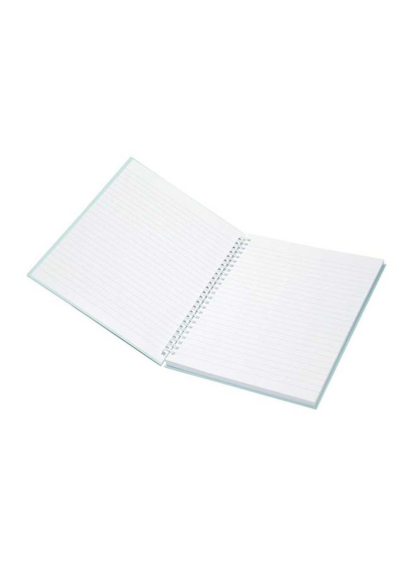 لايت دفتر ملاحظات بغلاف صلب حلزوني مكون من 5 قطع ، سطر واحد ، 10 × 8 بوصة ، 100 ورقة ، LINBS1081802 ، أزرق فاتح
