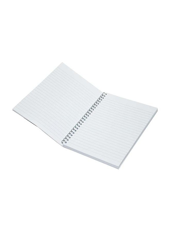 لايت دفتر ملاحظات بغطاء ناعم حلزوني مكون من 10 قطع ، سطر واحد ، 100 ورقة ، مقاس A5( إيه 5)، LINBA51806S ، رمادي غامق