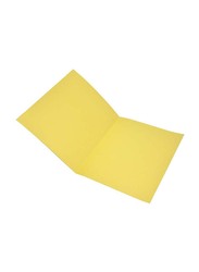 FIS Square Cut Folders without Fastener, 250GSM, A4 Size, 100 Pieces, FSFF9YL01, Yellow