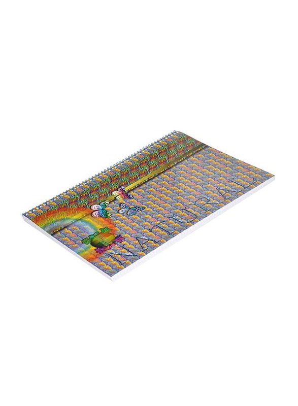 FIS Spiral Soft Cover Notebook Set, 5mm Square, 10 Piece x 80 Sheets, A4 Size, FSNB5A480NL2, Multicolour