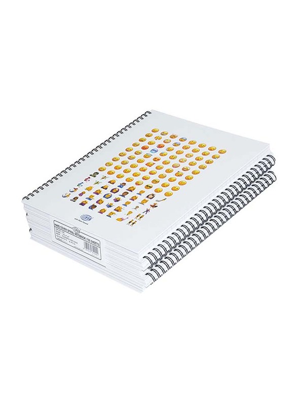 إف أي إس مجموعة دفاتر بخط واحد بغطاء صلب حلزوني، 5 ​​× 100 ورقة ، 10 × 8 بوصة ، FSNBS1081904 ، متعدد الألوان