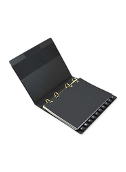 FIS Telephone Address Book with Index A to Z, 2 Pieces, UATL082BK, Hellas Black