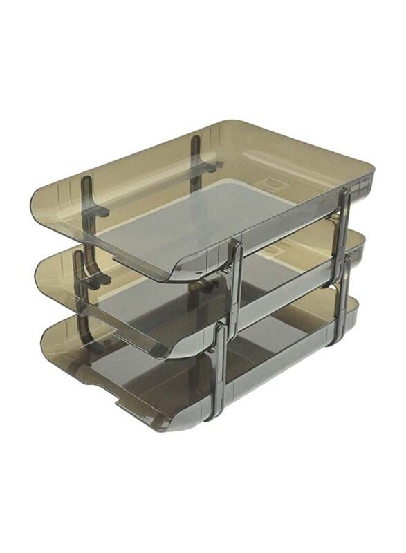 

FIS 2-Tier Flexible Stacking Tray, FSOT9003, Smoky Grey