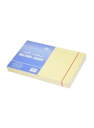 FIS Record Card, 100-Cards, 200 x 125mm, 180 GSM, FSIC85-180YL, Yellow
