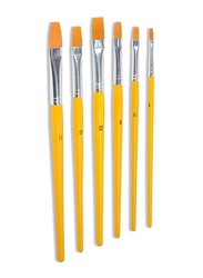 Artmate 56-Piece Flat Brushes JIABAMB-56, Yellow/Silver/Brown