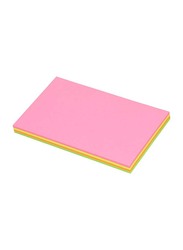 FIS Assorted Fluorescent Sticky Notes Set, 3 x 5 inch, 12 x 100 Sheets, FSPO354C100, Multicolour