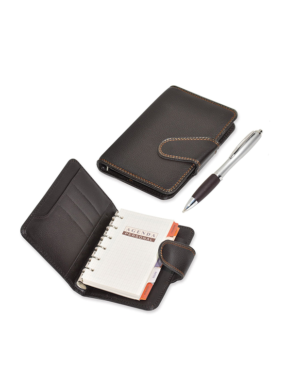 FIS Pen & Personal Organizers Gift Set, Dark Brown