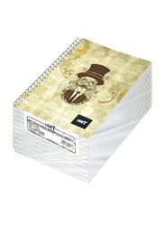 لايت دفتر ملاحظات بغطاء ناعم حلزوني مكون من 10 قطع ، سطر واحد ، 10 x 8 بوصة ، 100 ورقة ، LINB1081808S ، أصفر