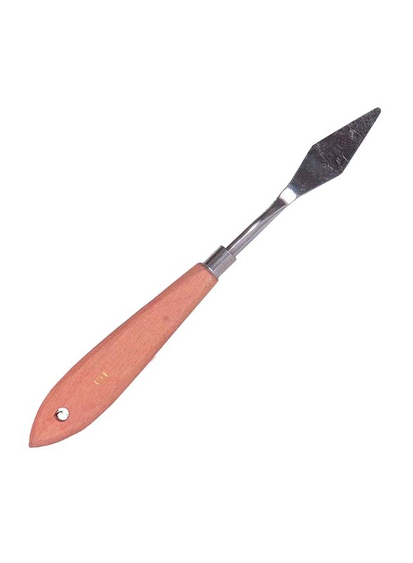 Artmate Wooden Handle Palette Knife, JICUAMT18-5, Silver/Pink