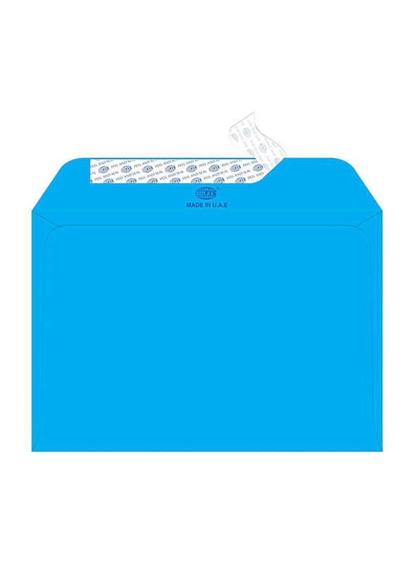 FIS Colour Peel & Seal Envelopes, 50-Piece, 80 GSM, C5 (162 x 229mm), Bright Blue