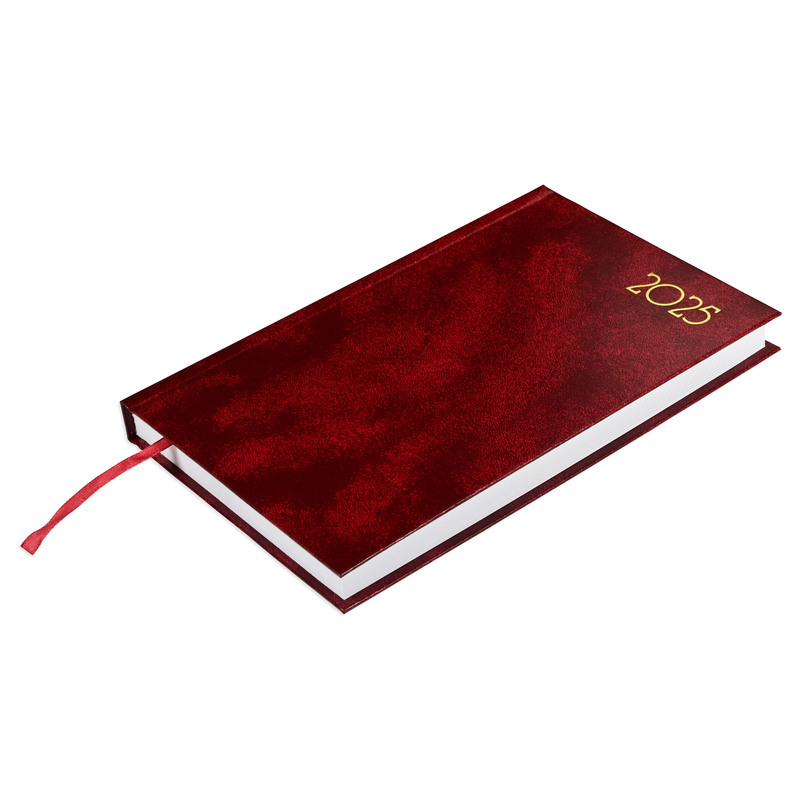 

FIS 2025 Diary, Hard Cover Vinyl Material, A5 Size(14.8x21cm), French, Maroon Color-FSDI29FR25MR