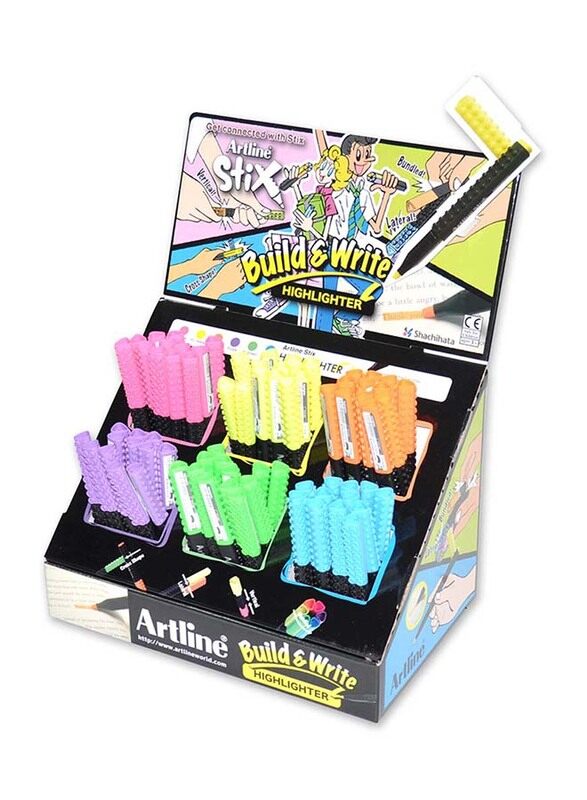 

Artline 72-Piece Stix Highlighter Set with Assorted Colors, ARFLAMM-STIX600/PC, Multicolour