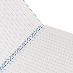 Light 5-Piece Spiral Hard Cover Notebook, Single Ruled, 100 Sheets, 9 x 7 inch, LINBS971001305, Blue