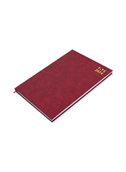 FIS 2024 Arabic/English Saturday & Sunday Combined Diary, 320 Sheets, 60 GSM, A4 Size, FSDI47AE24MR, Maroon