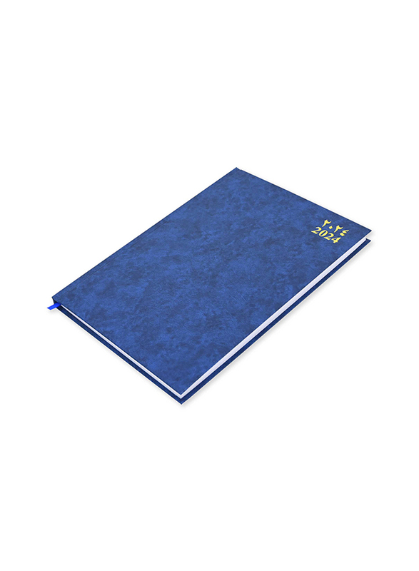 FIS 2024 Arabic/English Saturday & Sunday Combined Diary, 320 Sheets, 60 GSM, A4 Size, FSDI47AE24BL, Blue