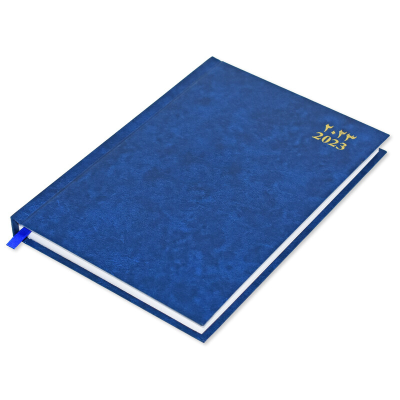 

FIS 2023 Arabic/English Vinyl Hard Cover Diary, 384 Sheets, 60 GSM, A5 Size, FSDI21AE23BL, Blue