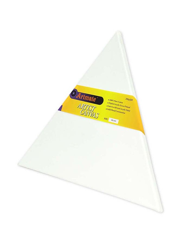 Artmate Triangle Canvas, JIGNT40, 40cm, White
