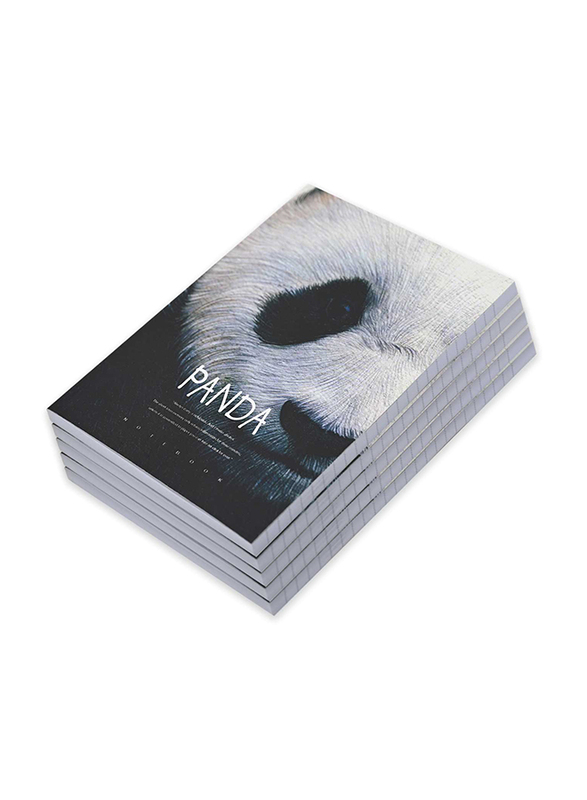 FIS Panda Design Soft Cover Notebook, 5 x 96 Sheets, A5 Size, FSNBSCA596-PAN4, White