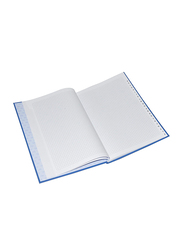 FIS Manuscript English Indexed Notebook, 5mm Square, 2 Quire, 96 Sheet, 210 x 297mm, A4 Size, Fsmna42q5mie, Blue