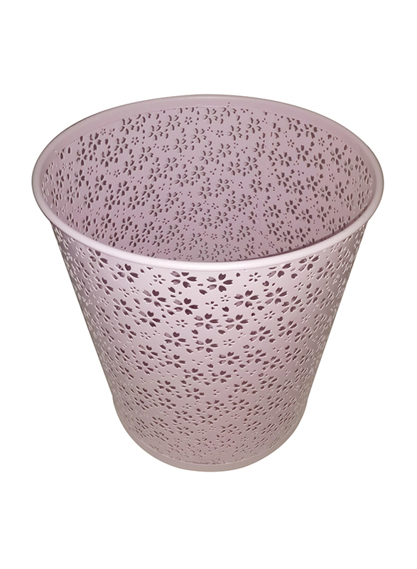 FIS Flower Round Net Type Waste Basket, 26 x 28 cm, FSWA101PI, Pink
