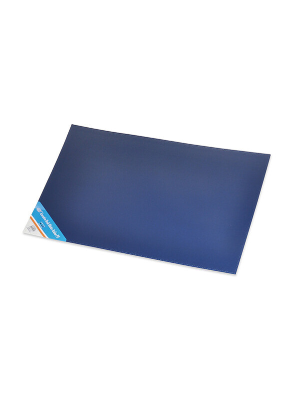 FIS Executive Italian PU Desk Blotter Soft, Blue